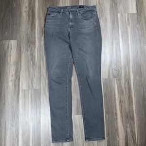 AG Adriano Goldschmied The Prima Mid Rise Cigarette Jeans Gray Women 29